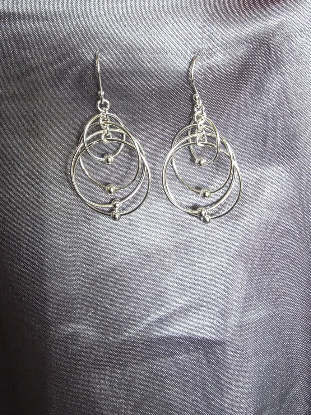 Giani Bernini Multi-Circle Illusion Bead Drop Earrings Sterling Silver